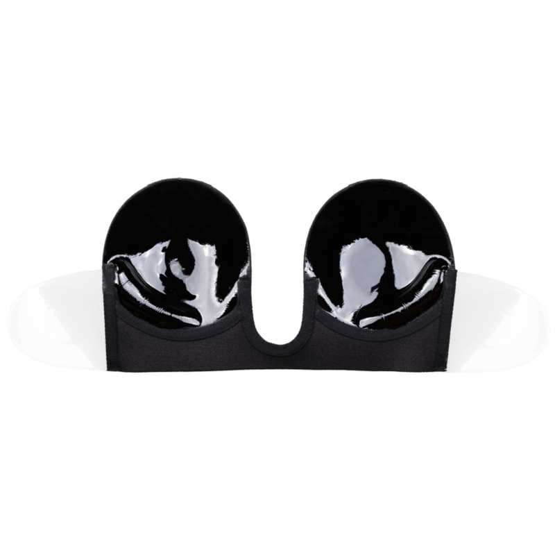 Black U-Shape Strapless Bra Cup C