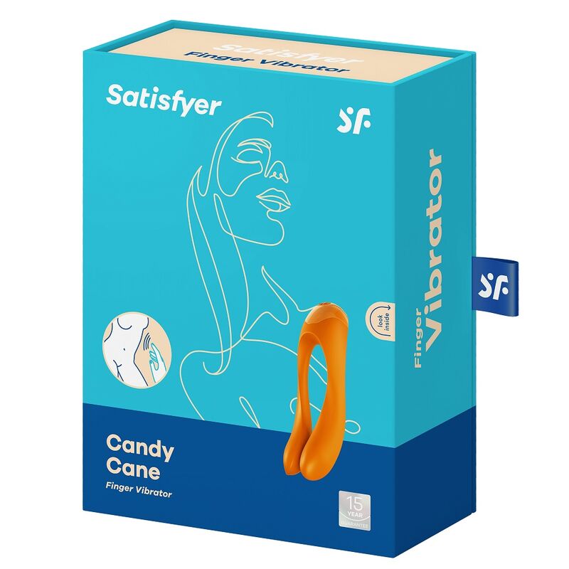 Candy Cane Orange Finger Vibrator