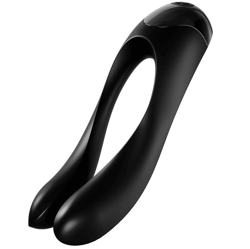 Vibrador de Dedo Preto em Forma de Bengala