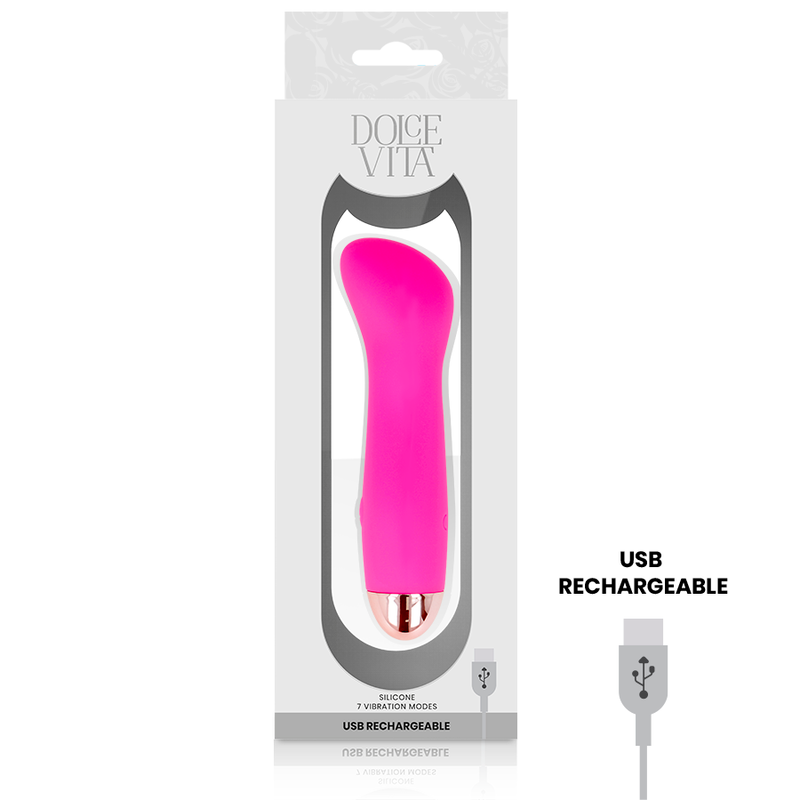 Vibrador Rosa Recargable de 7 Velocidades