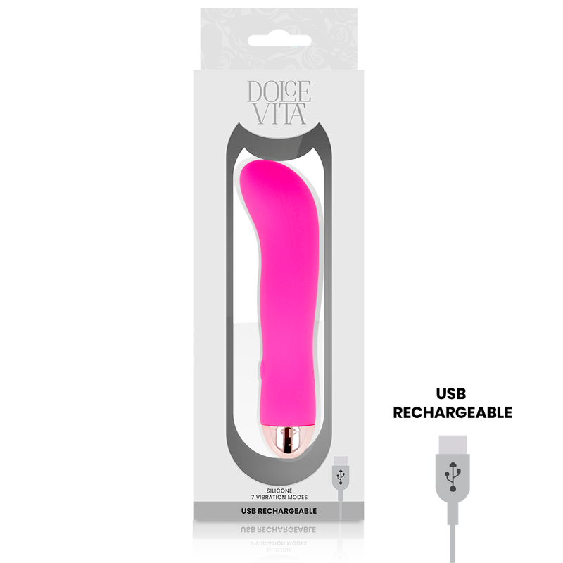 Vibrador Rosa Recargable de 7 Velocidades