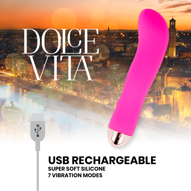 Vibrador Rosa Recargable de 7 Velocidades
