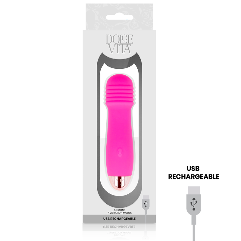Rechargeable 7-Speed Three Vibrator Pink