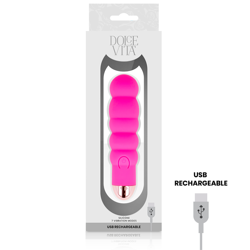 Six Pink 7-Speed Rechargeable Vibrator