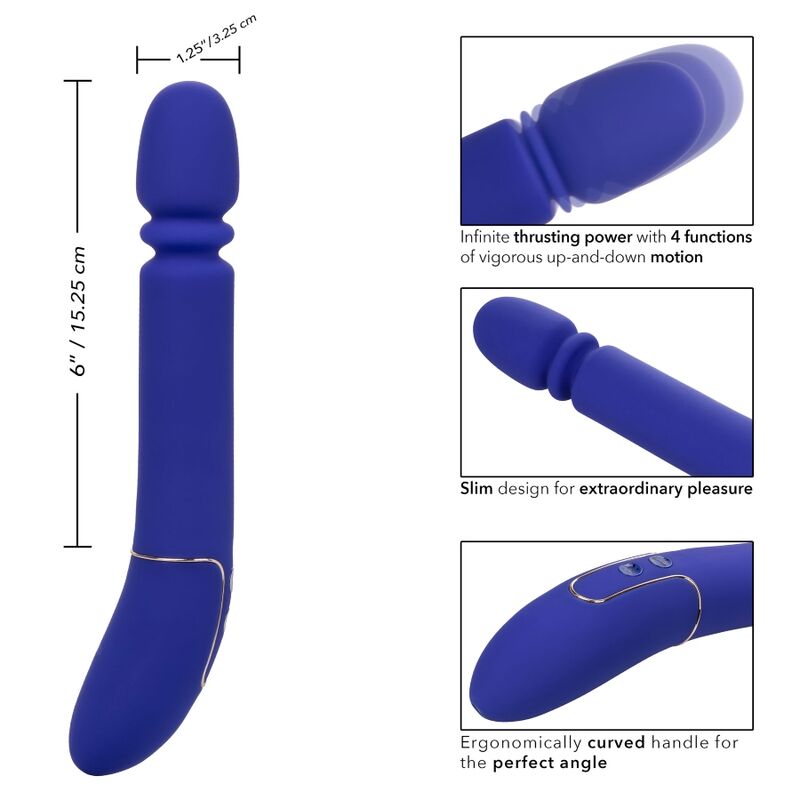 Vibrador Delgado Desvergonzado Thumper - Azul
