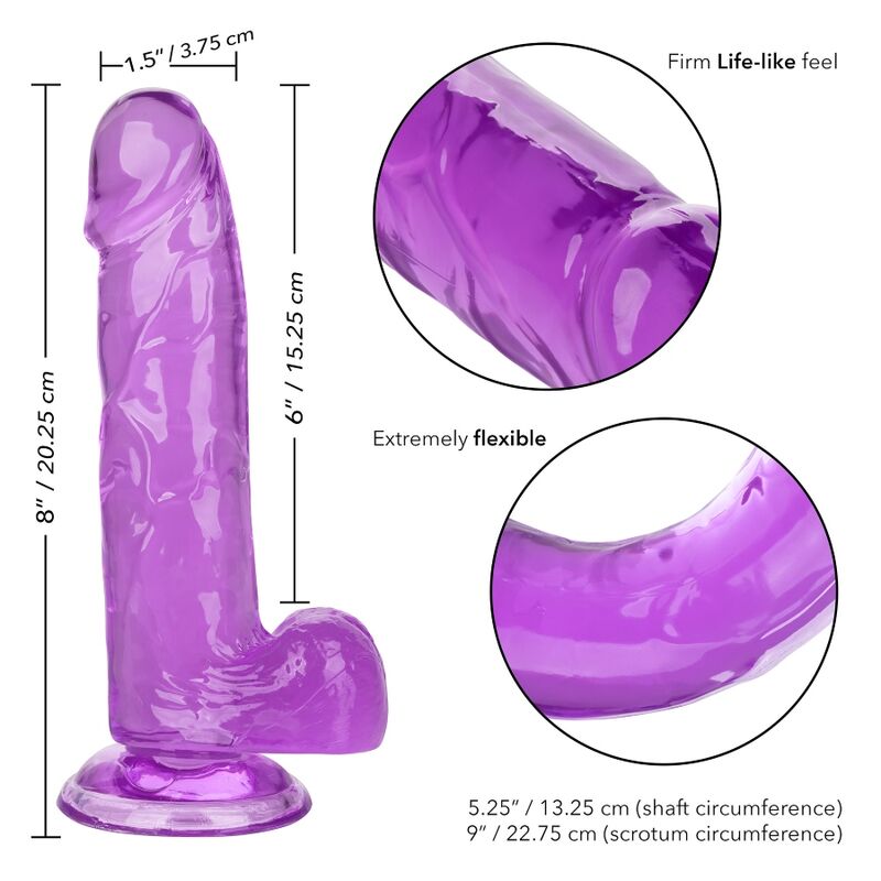 Size Queen 15.3cm Purple Dildo