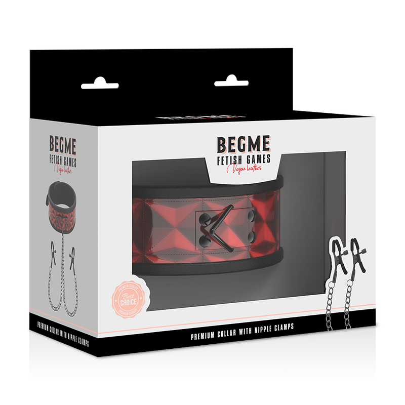 Red Edition Neoprene Collar with Nipple Clamps