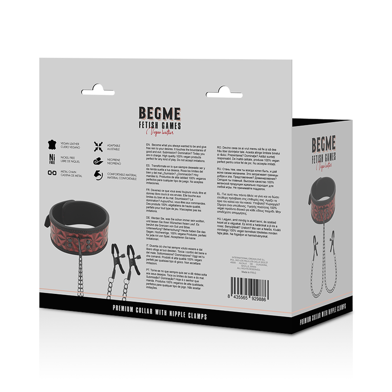 Red Edition Neoprene Collar with Nipple Clamps