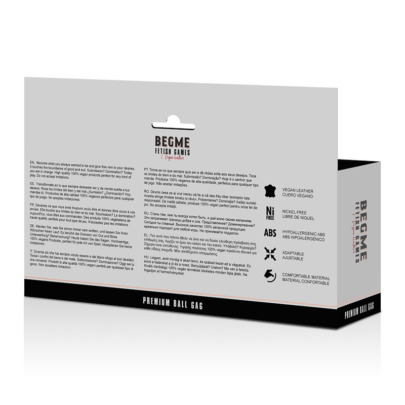 Mordaça de Bondage em Pele Vegana Edição Vermelha