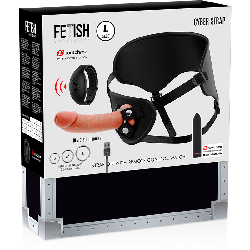Arnés y Dildo con Control Remoto Watchme L