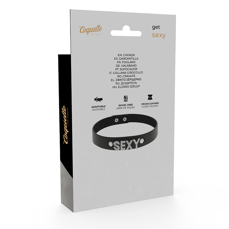 Gargantilha de Bondage em Pele Vegana