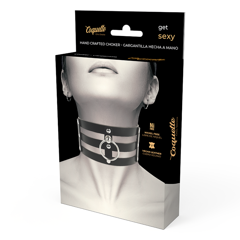 Gargantilha de Bondage em Pele Vegana