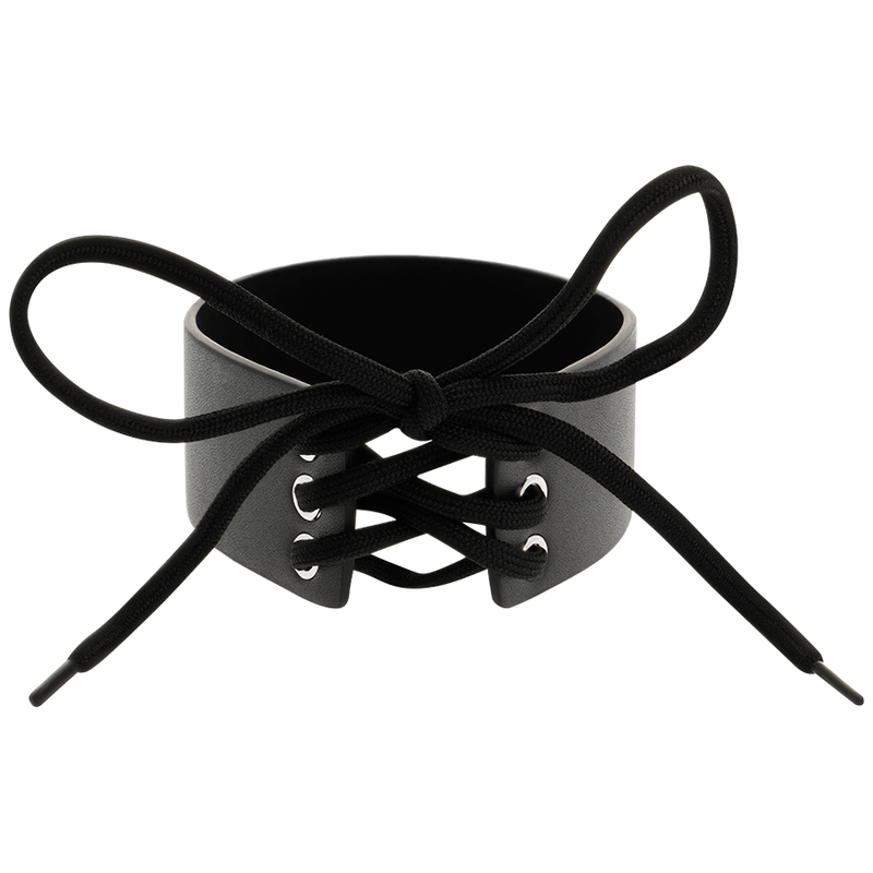 Collar Ajustado de Bondage en Cuero Vegano Seductor
