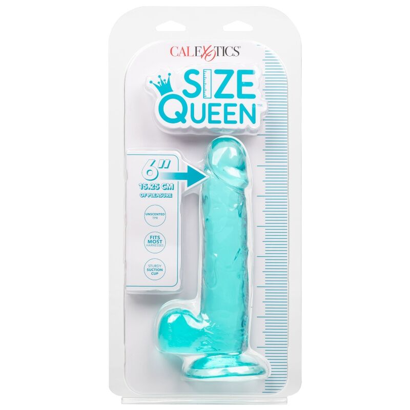Size Queen Blue Dildo 15.3cm