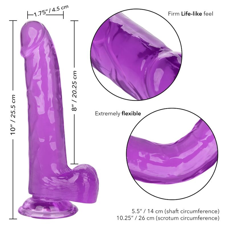 Purple Size Queen Dildo - 20.3cm