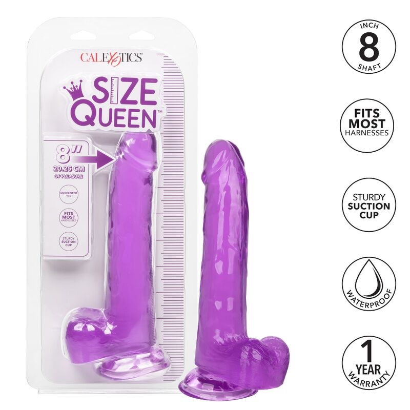 Purple Size Queen Dildo - 20.3cm