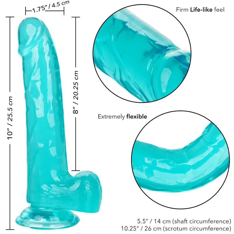 Size Queen Blue Dildo - 20.3cm
