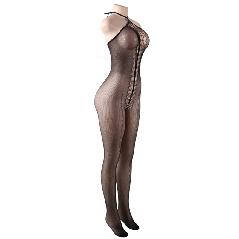 Bodystocking Sensual com Decote de Gola Alta S/L