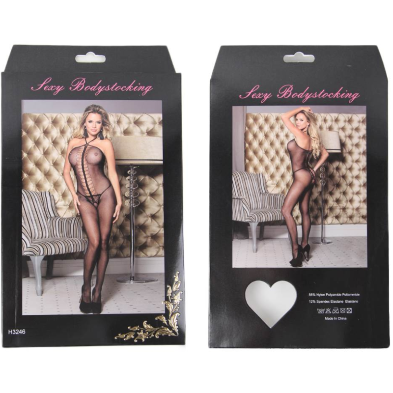 Bodystocking Sensual com Decote de Gola Alta S/L