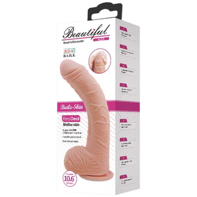 Dildo realista con textura de piel Alex 27cm