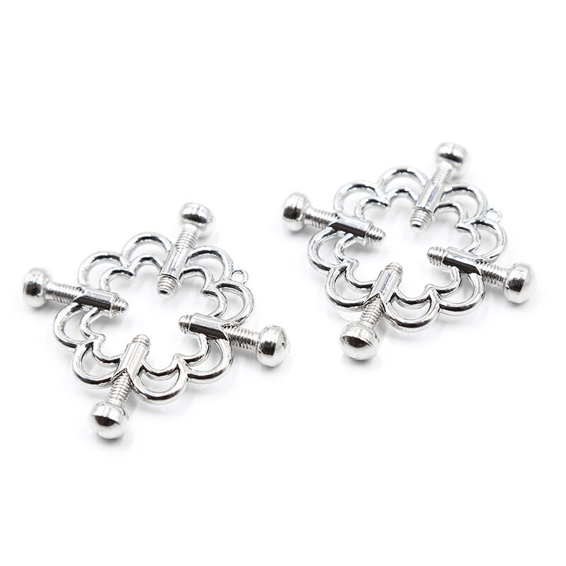 Metallic Flower Nipple Clamps