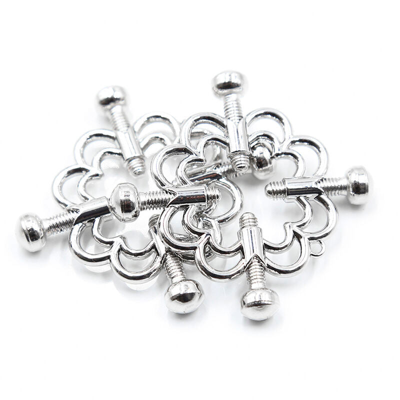 Metallic Flower Nipple Clamps