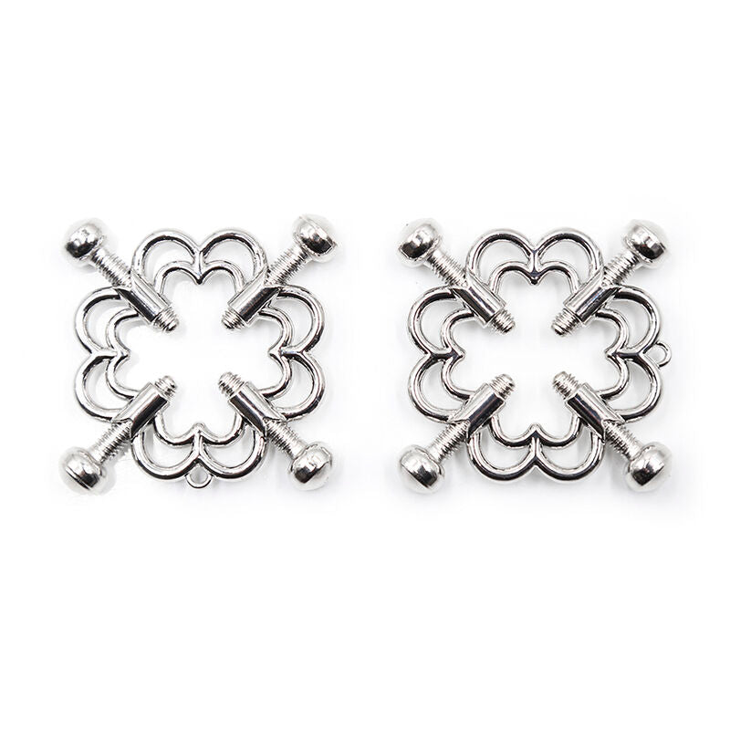 Metallic Flower Nipple Clamps