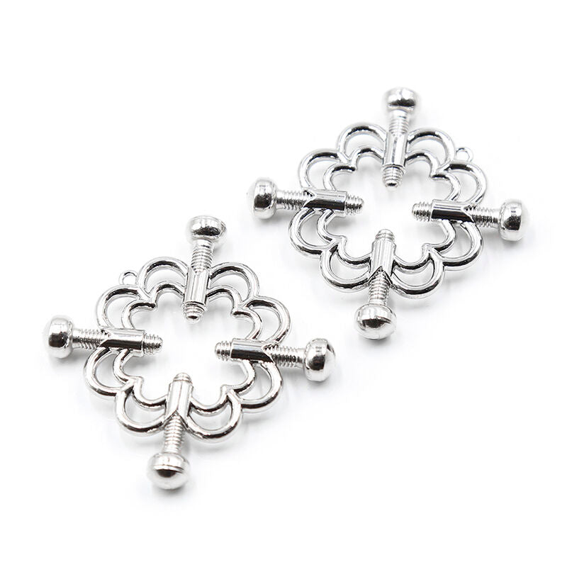 Metallic Flower Nipple Clamps
