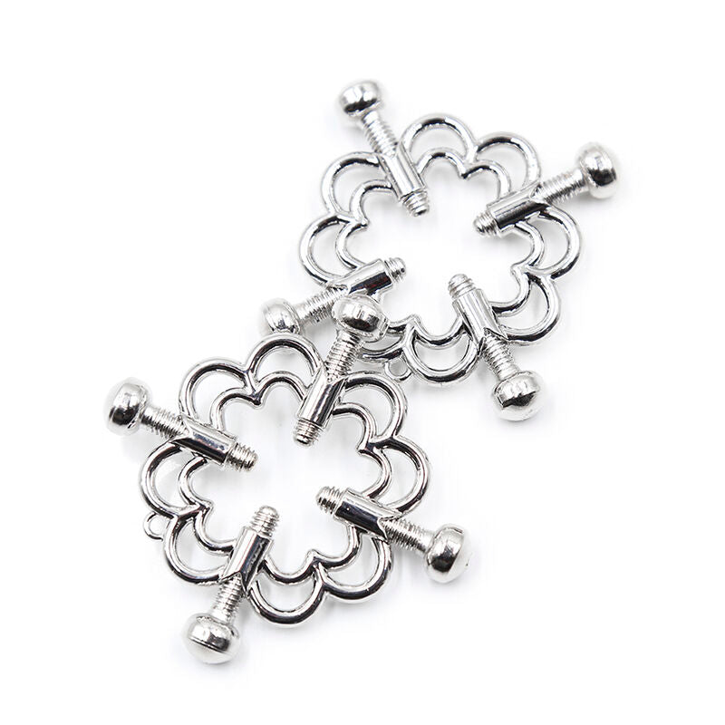 Metallic Flower Nipple Clamps