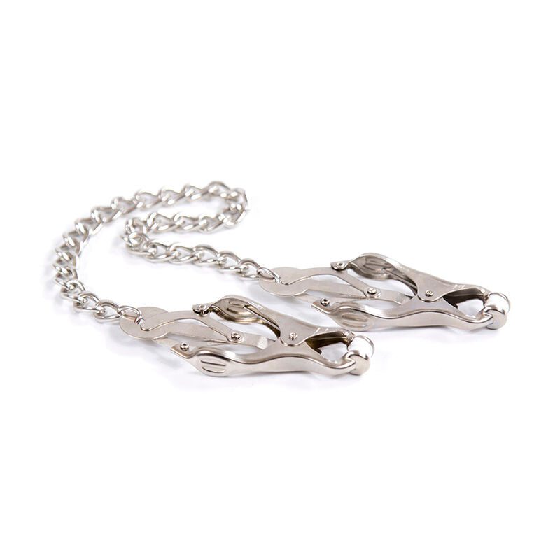 Pinzas para Pezones de Metal con Cadena de Conexión