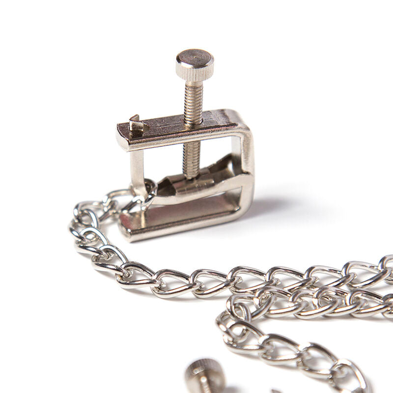 Pinzas para Pezones de Metal con Cadena Conectora