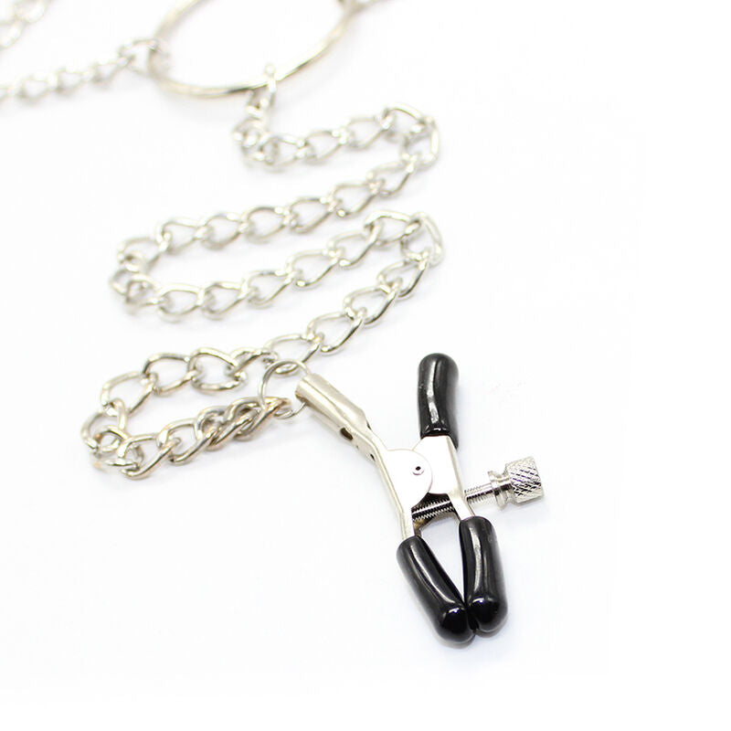 3-in-1 Metal Nipple Clamps for Bondage