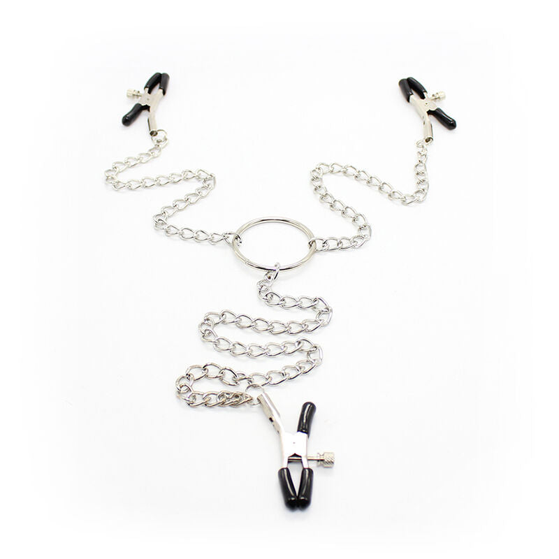 3-in-1 Metal Nipple Clamps for Bondage