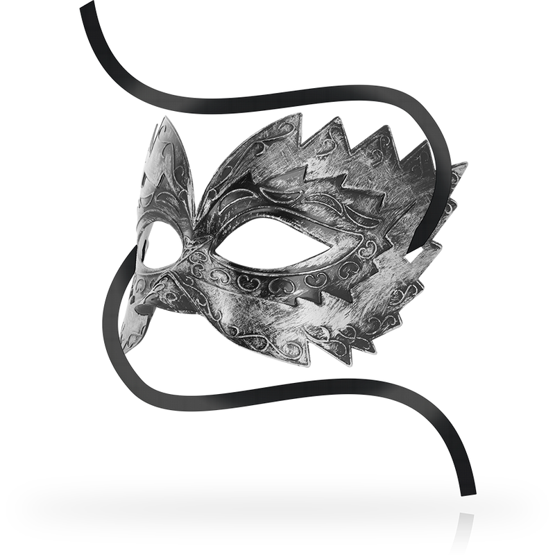 Venetian Style Silver Bondage Mask