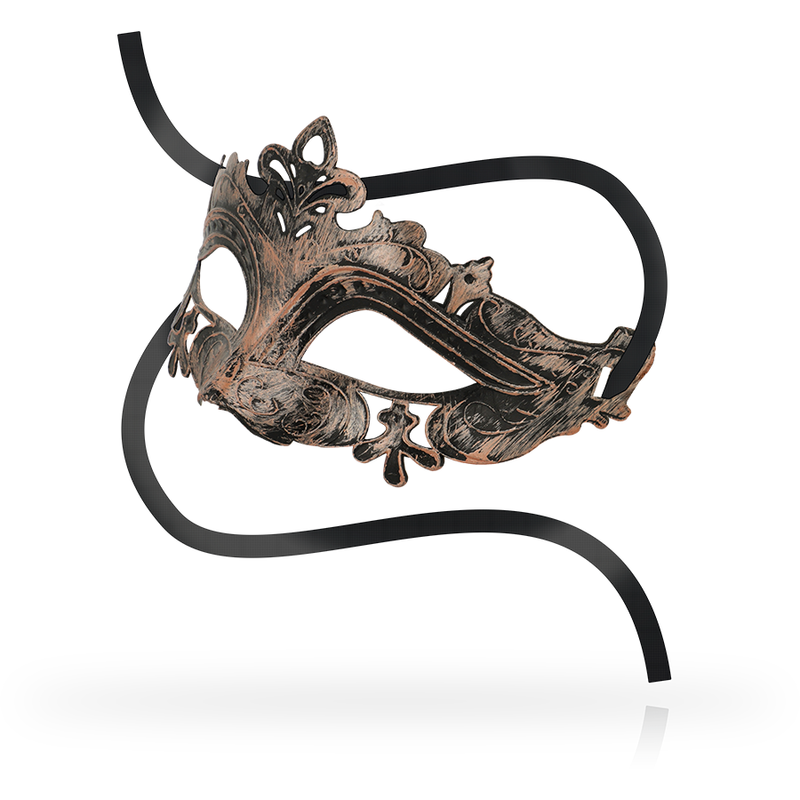 Seductive Copper Venetian Bondage Mask