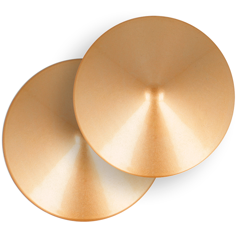 Capas para Mamilos em Círculo Dourado