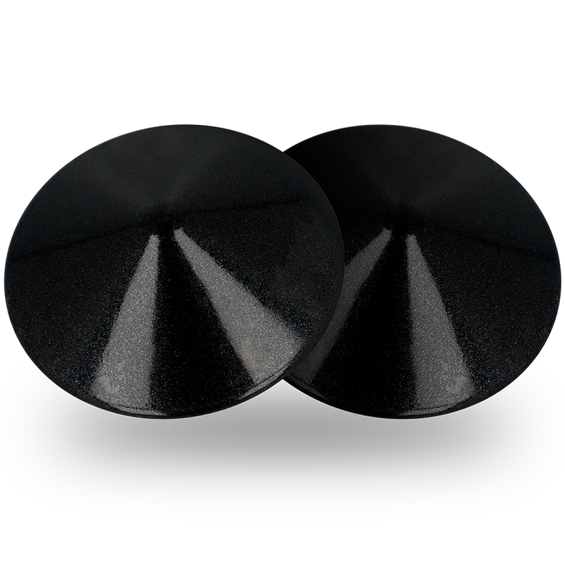 Elegantes Cubrepezones Circulares Negros