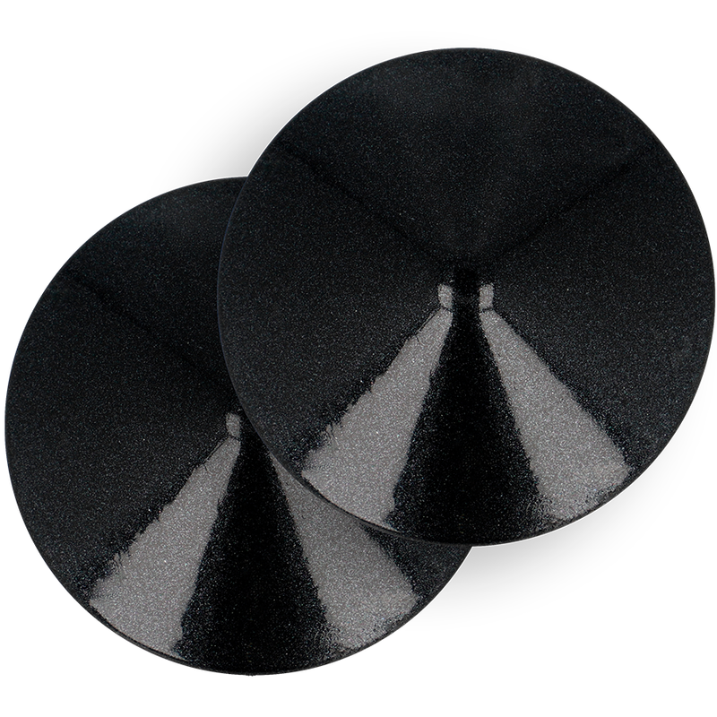 Elegantes Cubrepezones Circulares Negros