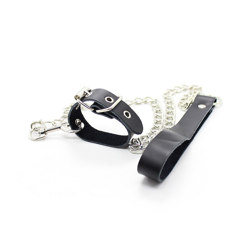 Bondage Leather Strap with Penis Necklace