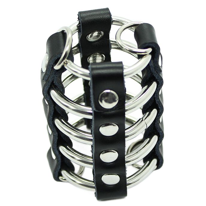 Metal & Leather Penis Cage