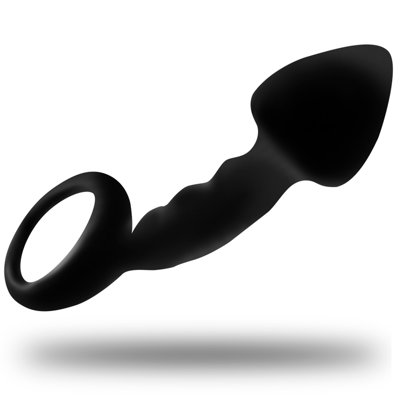 Elegant Ribbed Anal Plug With Pull Ring