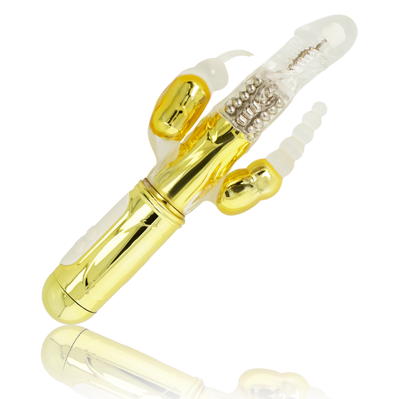 Vibrador Multifuncional de Placer Dorado