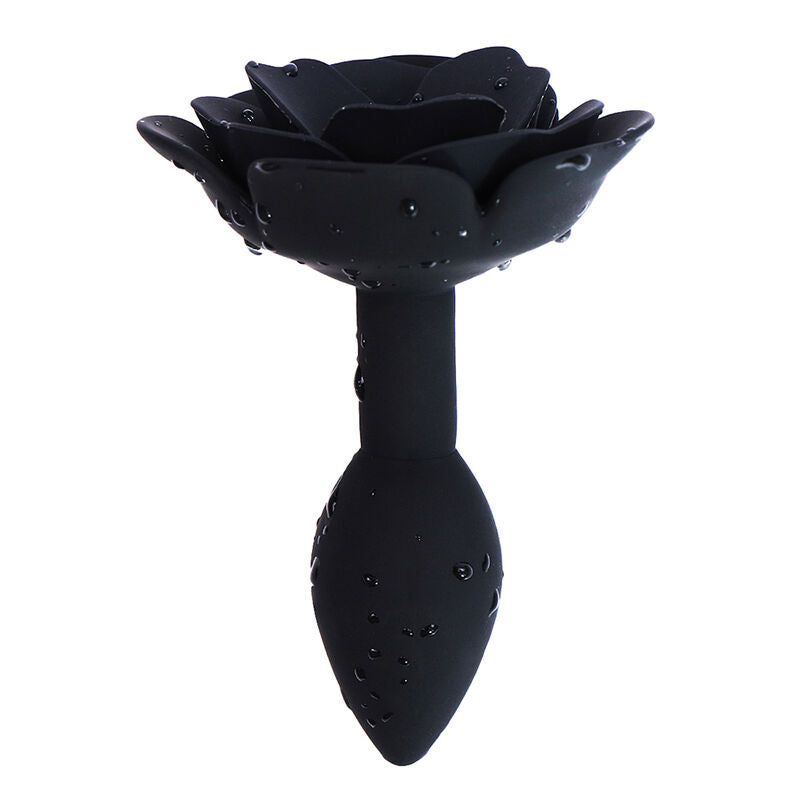 Tampão Anal em Silicone Preto e Rosa