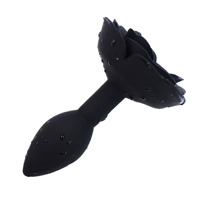 Tampão Anal em Silicone Preto e Rosa