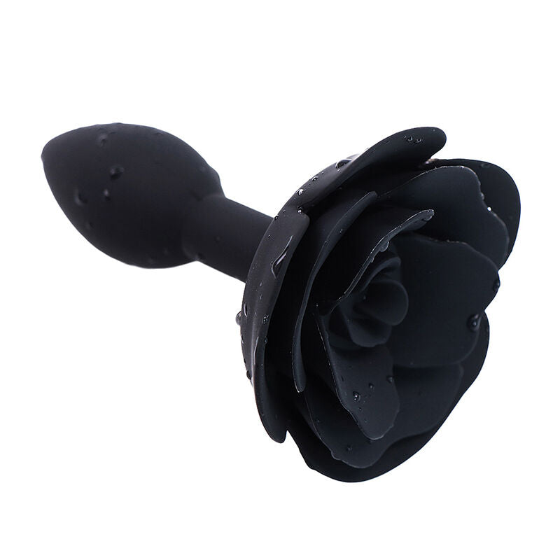 Tampão Anal em Silicone Preto e Rosa