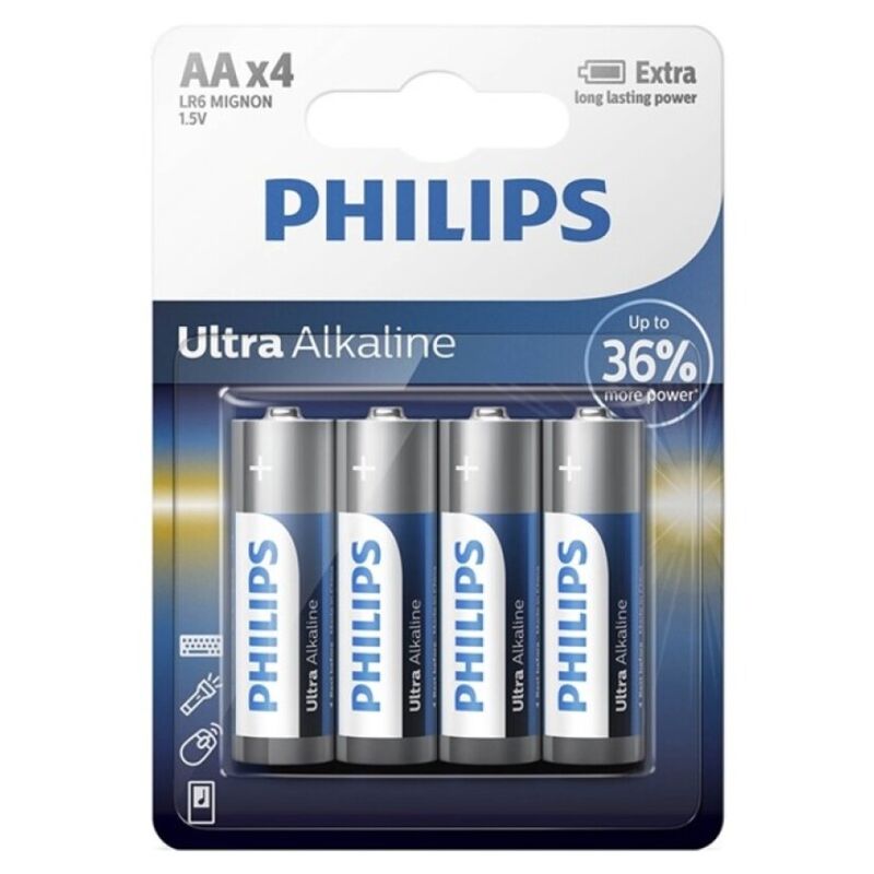 Pilas Alcalinas Ultra AA LR6 - Paquete de 4