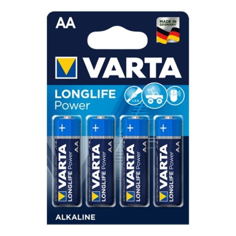 Pilas Alcalinas AA Longlife Power, paquete de 4