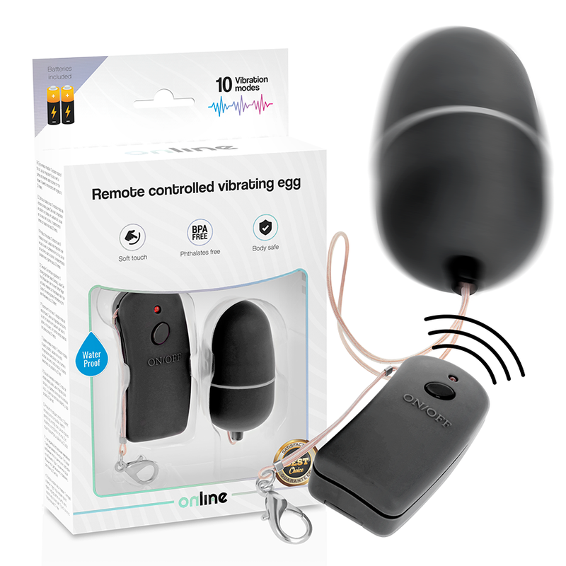 Black Remote Control Vibrating Egg