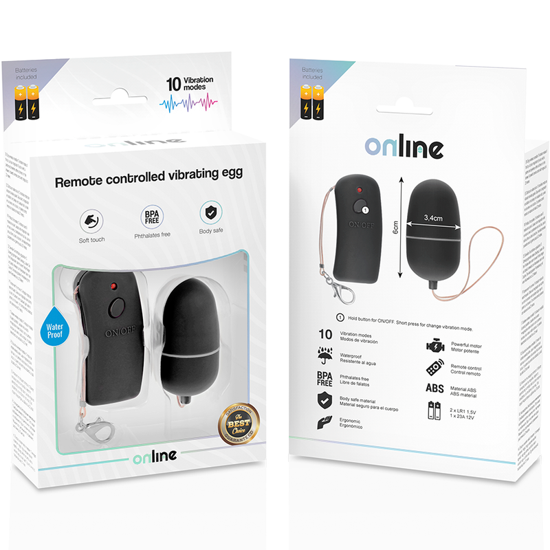 Black Remote Control Vibrating Egg