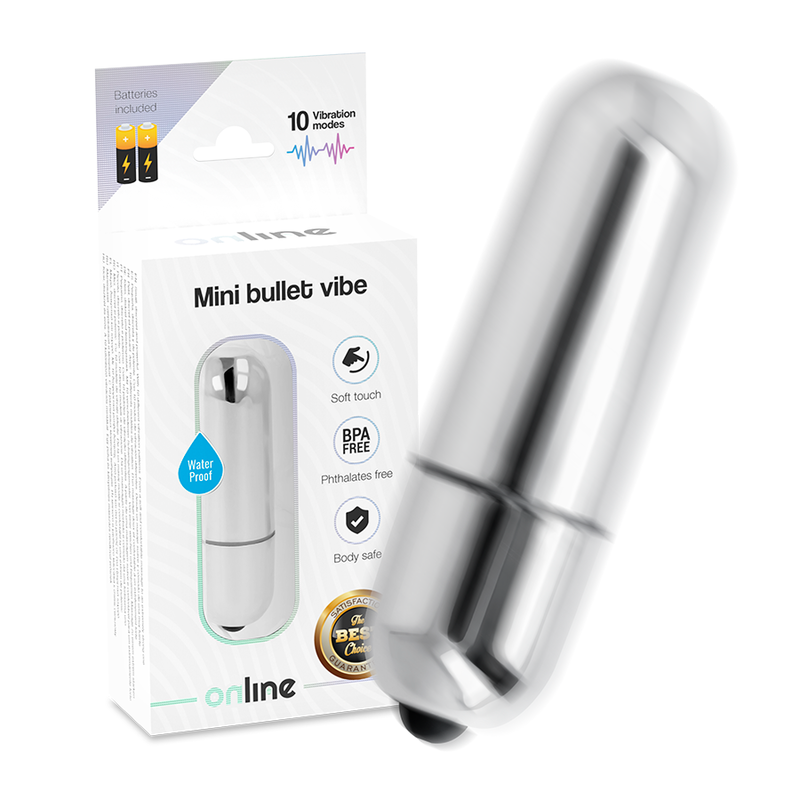 Mini Vibrador Bala Plateado
